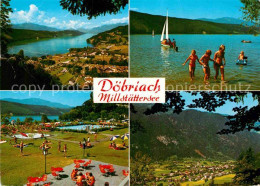 72875595 Doebriach Millstaettersee Panorama Alpen Badestrand Liegewiese Freibad  - Sonstige & Ohne Zuordnung