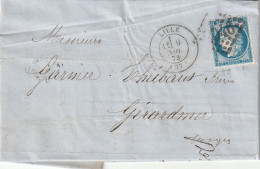 Lettre De Lille à Gérardmer LAC - 1849-1876: Periodo Clásico