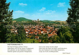 72875437 Rotenburg Fulda Panorama Luftkurort Gedicht Adolf Hauert Rotenburg A.d. - Other & Unclassified