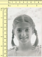 REAL PHOTO Cute Kid Girl With Pigtails PORTRAIT Fillette PHOTO SNAPSHOT - Anonymous Persons