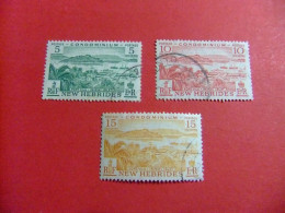 55 NEW HEBRIDES 1957 / PAISAJE / YVERT 186 / 188 FU - Gebruikt