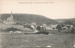 58 Montreuillon Vue Générale église Et Pont CPA - Autres & Non Classés