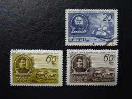 Sowjetunion Mi 1088-1091 , Geographische Gesellschaft , Gestempelt , Unvollständig/Incomplete - Used Stamps