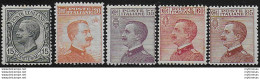 1917-20 Italia VE III Effigie 5v. Mc MNH Sassone N.108/112 - Otros & Sin Clasificación