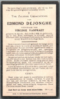 Bidprentje Zande - Dejonghe Edmond (1852-1931) - Devotion Images