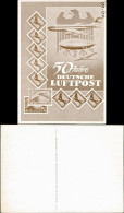 Ansichtskarte  50 Jahre Deutsche Luftpost - Zeppelin Briefmarken 1963 - Francobolli (rappresentazioni)