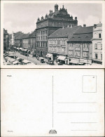 Postcard Pilsen Plzeň Straßenpartie - Geschäfte 1932 - Tchéquie