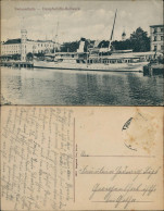 Postcard Swinemünde Świnoujście Dampfschiffs-Bollwerk, Restaurant 1918 - Pommern