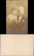 Foto  Hochzeit - Mann Und Frau Blumenstrauss 1925 Privatfoto - Huwelijken