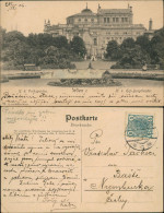 Ansichtskarte Wien Burgtheater, Anlagen 1908 - Other & Unclassified