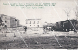 Az251 Cartolina Reggio Calabria Dopo Il Terremoto Del 1908 Treno  - Reggio Calabria