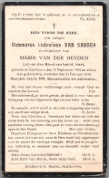 Bidprentje Zandhoven - Van Sanden Gummarus Ludovicus (1858-1939) - Images Religieuses