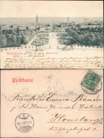 Ansichtskarte Karlsruhe Panorama 1902 - Karlsruhe