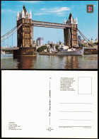 Postcard London Tower Bridge (passierendes Marine-Schiff) 1980 - Other & Unclassified