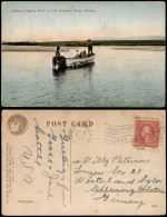 Alaska Eskimo Fishing Boat On The Kusatrin River, Alaska. USA 1919 - Autres & Non Classés