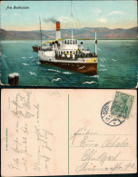 Ansichtskarte  Der Bodensee - Dampfer Steamer 1909 - Piroscafi