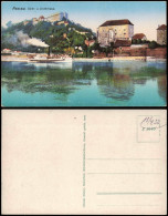 Passau Panorama-Ansicht Fluss Partie Mit Ober- U. Unterhaus 1930 - Passau