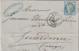 Lettre De Lille à Gérardmer LAC - 1849-1876: Classic Period