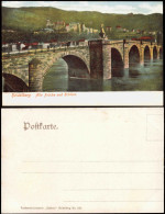 Ansichtskarte Heidelberg Neckar Partie, Alte Brücke Und Schloss 1900 - Heidelberg