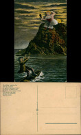 Ansichtskarte Sankt Goar Rheintal An Der Loreley Scherzkarte Mond 1913 - St. Goar