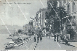 Bf25 Cartolina Lago Di Como Tremezzo Strada A Logo 1921 - Como