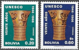 Bolivia Bolivie Bolivien 1968/1966 20 Years Unesco Michel No. 769-70 MNH Mint Postfrisch Neuf ** - Bolivie