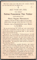 Bidprentje Zandhoven - Van Tulder Petrus Franciscus (1873-1942) - Devotion Images