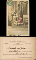 Ansichtskarte  Kinder Künstlerkarte Mädchen In Gondel Fotokunst Color 1904 - Portraits