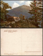 Baden-Baden Blick Von Dem Felsen Gegen Merkur - Künstlerkarte 1911 - Baden-Baden