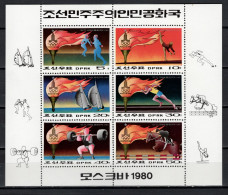 North Korea 1979 Olympic Games Moscow, Equestrian, Fencing, Weightlifting Etc. Sheetlet MNH - Verano 1980: Moscu