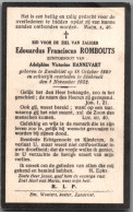 Bidprentje Zandvliet - Rombouts Edouardus Franciscus (1869-1932) - Images Religieuses