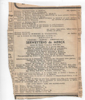 FP Nécrologie Charles Serweytens De Mercx épx Germaine Foulon Bruges 1970 - Obituary Notices