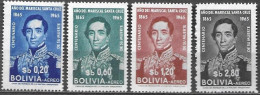 Bolivia Bolivie Bolivien 1966/1965 Mariscal Andres De Santa Cruz Michel No. 709-12 MNH Mint Postfrisch Neuf ** - Bolivien