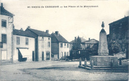 CPA St DENIS DE CABANNE La Place Et Le Monument * Camion * - Andere & Zonder Classificatie