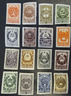 Sowjetunion Mi 1092-1107 MNH, Sc 1104-1119 MNH, Wappen Des Unionrepublikken, Qualitätsgrad II - Unused Stamps