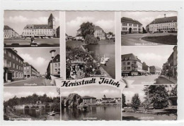 39090808 - Juelich Mit Landratsamt, Koelnstrasse, Markt Und Krankenhaus Gelaufen, 1962. Leichter Schrift- Und Stempeldu - Autres & Non Classés