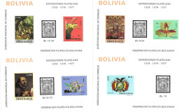 Bolivia Bolivie Bolivien 1974 Expociones Filatelicas Expositions Michel No. Bl. 40-43 MNH Mint Postfrisch Neuf ** - Bolivien