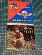 CHOCS ET COMMANDOS ET MUSIQUE DES PARAS, 2 DISQUES 45 TOURS - Andere & Zonder Classificatie