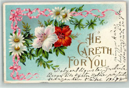 39599608 - He Careth For You Blumen An Girlande Lithographie - Esposizioni