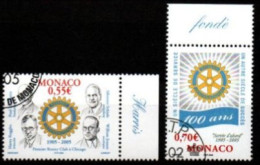 MONACO   -   2005 .  Y&T N° 2479 / 2480 Oblitérés .  Rotary - Used Stamps