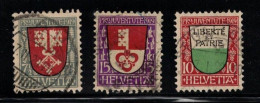 SWITZERLAND Scott # B12-14 Used - Nidwalden, Vaud & Obwalden - Usati