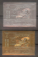 FUJEIRA Scouts Silver,gold Foil Set 2 Stamps Imperf. MNH - Otros & Sin Clasificación