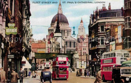 72786204 London Fleet Street And St Pauls Cathedral Doppeldeckerbus - Autres & Non Classés