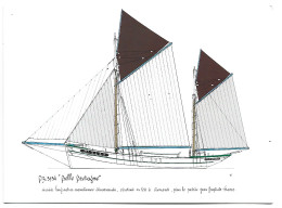 " BELLE BRETAGNE ".- DUNDEE LANGOUSTIER MAURITANIEN DOUARNENISTE, CONSTRUIT EN 1933 A CAMARET.- ( FRANCIA ) - Veleros