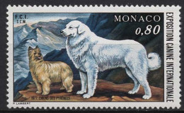 Monaco 1977 Hundeausstellung Monte Carlo Pyrenäen-Hund 1265 Postfrisch - Nuevos