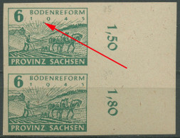 SBZ Provinz Sachsen 1945 Bodenreform Mit Plattenfehler 85 Wa VI Postfrisch - Altri & Non Classificati