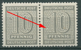 SBZ West-Sachsen Freimarken Ziffern Mit Plattenfehler 131 Y W A II Postfrisch - Sonstige & Ohne Zuordnung