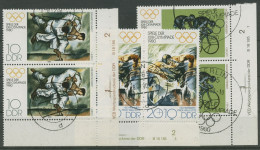 DDR 1980 Olympiade 2528/30 Mit Druckvermerk Gestempelt (R2806) - Neufs