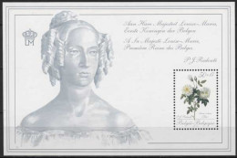 Belgien 1989 Königin Louisa-Maria Und Rosen Block 59 Postfrisch (C91535) - 1961-2001