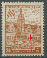 SBZ West-Sachsen 1946 Leipziger Messe WZ Y Plattenfehler 164 AY II Postfrisch - Sonstige & Ohne Zuordnung